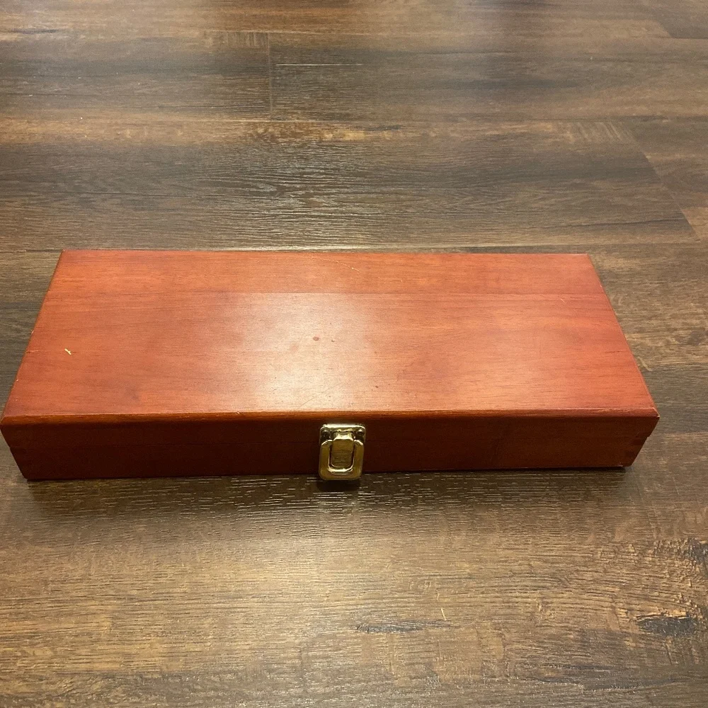 HOPPE’S GUN CLEANING KIT WOODEN STORAGE BOX CHEST